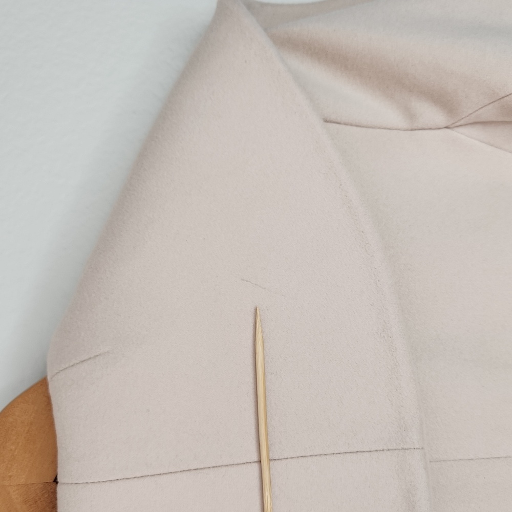 Overland Loro Piana Italian Wool Cream Vintage Winter Coat Size 6 Belted Jacket - Picture 8 of 16